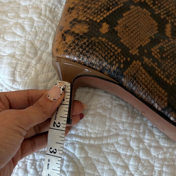 Franco Sarto Brown Snakeskin Pattern Women Boots - Picture 9 of 11